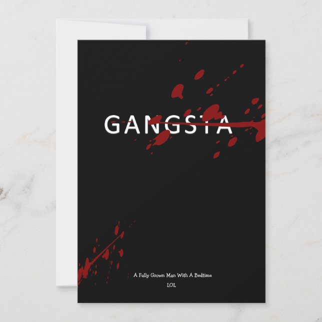 GANGSTA CARD - JAILMATECARDS.CO.UK - BIRTHDAFUN DANKESKARTE (Vorderseite)