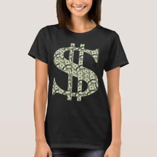 Gangsta-Dollar-Zeichen Cool Hip-Hop-Rap Geld T-Shirt