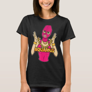 Gangsta Girl Aquarius maskierte Gangster-Frau mit  T-Shirt