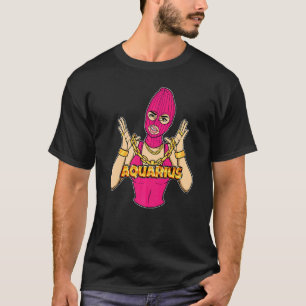 Gangsta-Girl Wassermann Maskierte Gangsterfrau mit T-Shirt