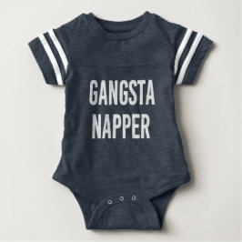 Gangsta Napper lustiges Baby Nickerchen müdes Shir Baby Strampler