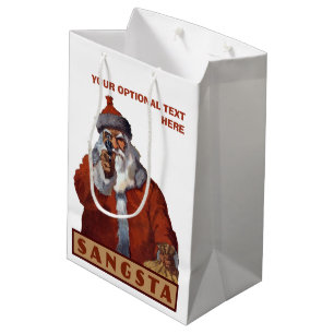 Gangsta Santa Custom Geschenktasche Mittlere Geschenktüte
