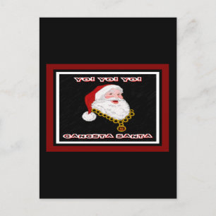 Gangsta Santa Postcard Feiertagspostkarte