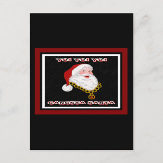 Gangsta Santa Postcard Feiertagspostkarte