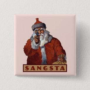 Gangsta Santa Schaltfläche Button