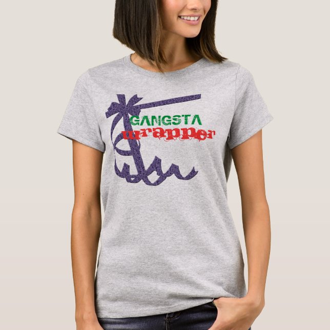 Gangsta Verpackungsspiel auf lustigem T-Shirt des (Vorderseite)