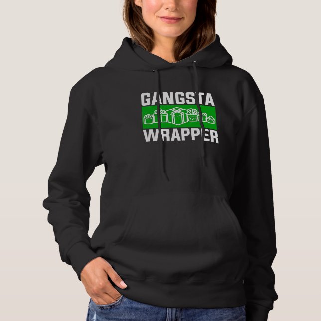 Gangsta Wrapper  Christmas Clothing for Men and F Hoodie (Vorderseite)
