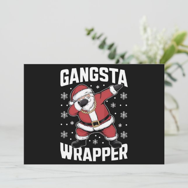 Gangsta Wrapper Funny Dabbing Weihnachten (Stehend Vorderseite)