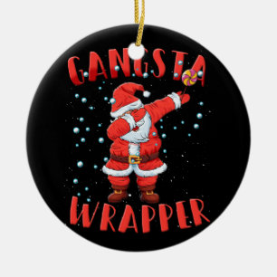 Gangsta Wrapper Funny Dabbing Weihnachten Keramik Ornament