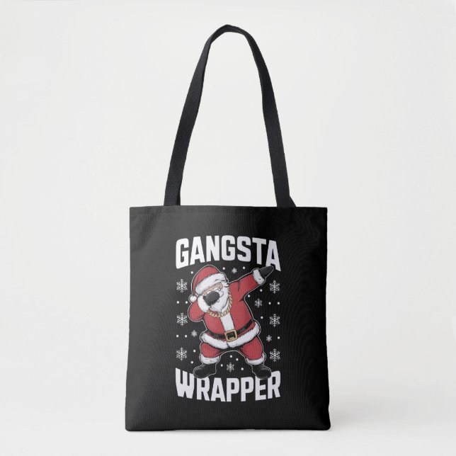 Gangsta Wrapper Funny Dabbing Weihnachten Tasche (Vorderseite)