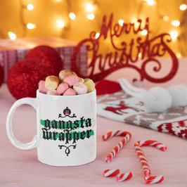 Gangsta Wrapper mit dem Namen Green Red Zweifarbige Tasse