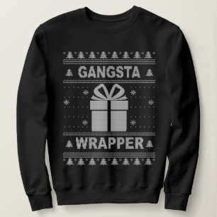 Gangsta Wrapper Ugly Weihnachtskraut. Sweatshirt