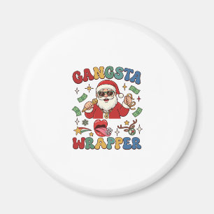 Gangsta Wrapper Weihnachten Santa Mikrofon Geld Magnet