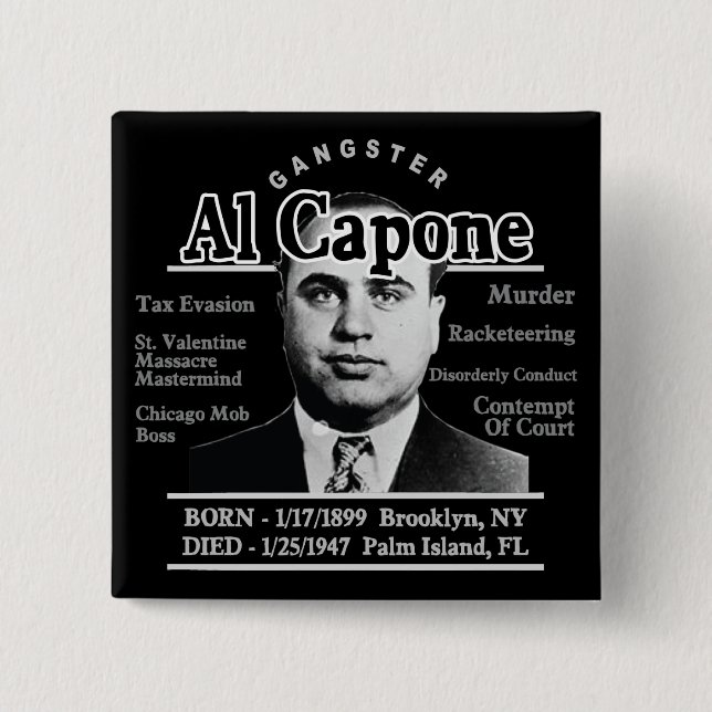 Gangster Al Capone Button (Vorderseite)