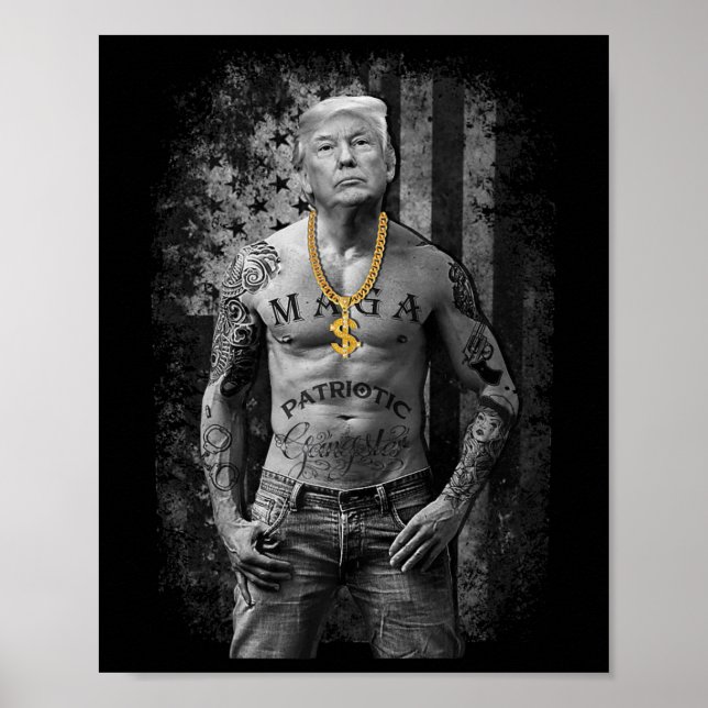 Gangster Anti Liberal Pro Trump Republikanische Pr Poster (Vorne)