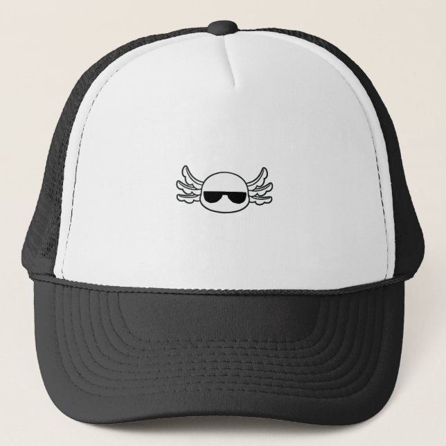 Gangster Axolotl Shades Funny Funny Funny Truckerkappe (Vorderseite)