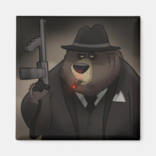 Gangster-Bärn-Magnet Magnet