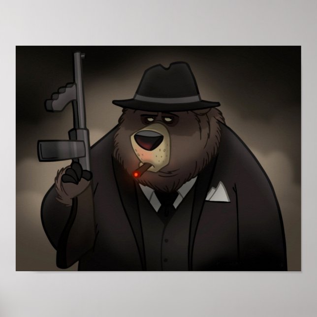 Gangster Bear Poster (Vorne)