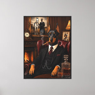 Gangster Dobermann Leinwanddruck
