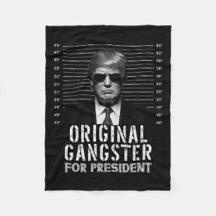 Gangster für Präsident Donald Trump Mugshot Fleecedecke
