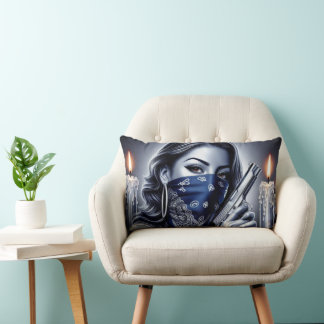 Gangster Girl Hip Hop chicano Art Throw Kissen