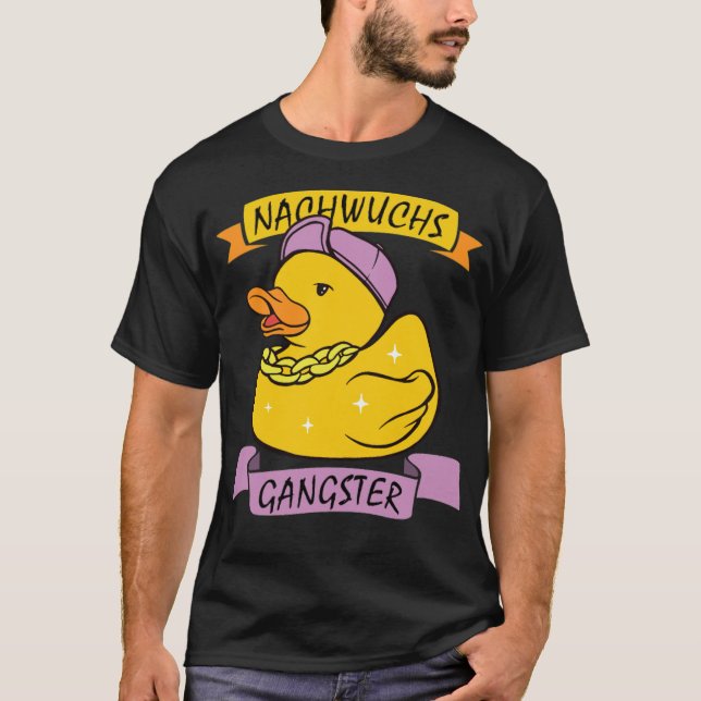Gangster-Gummiente, kleiner Bandit, coole Tiere  T-Shirt (Vorderseite)