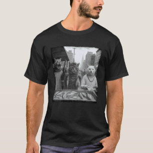 Gangster-Katzen verkaufen Fisch Lustiges Katzen-Me T-Shirt