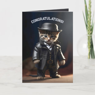 Gangster Kitten Dankeskarte