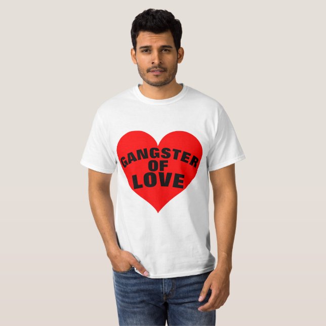 GANGSTER LIEBE lustige T - Shirt (Vorne ganz)