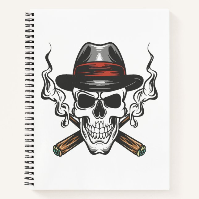 Gangster-Schädel Notizbuch (Vorderseite)