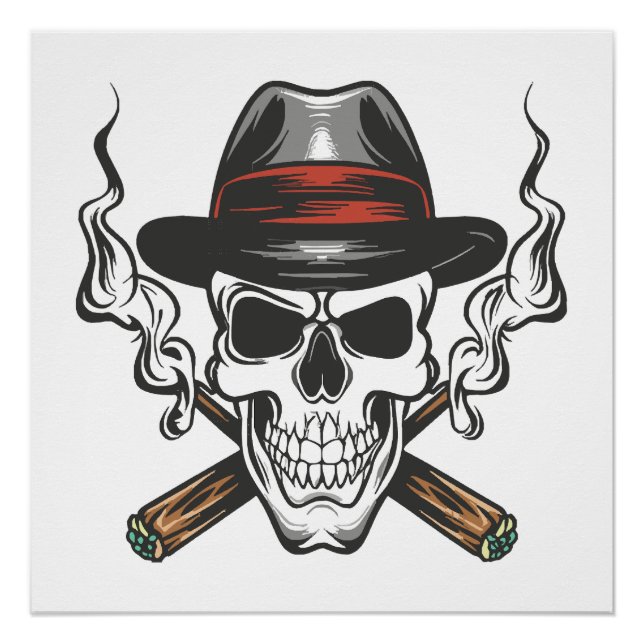 Gangster-Schädel Poster (Vorderseite)