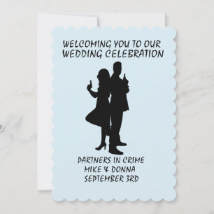GANGSTER-THEMA HOCHZEITSEINLADUNGEN EINLADUNG