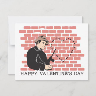 Gangster Valentinstag Feiertagskarte