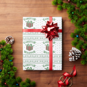 Gangster Wrapper Christmas Ugly Sweater Geschenkpapier