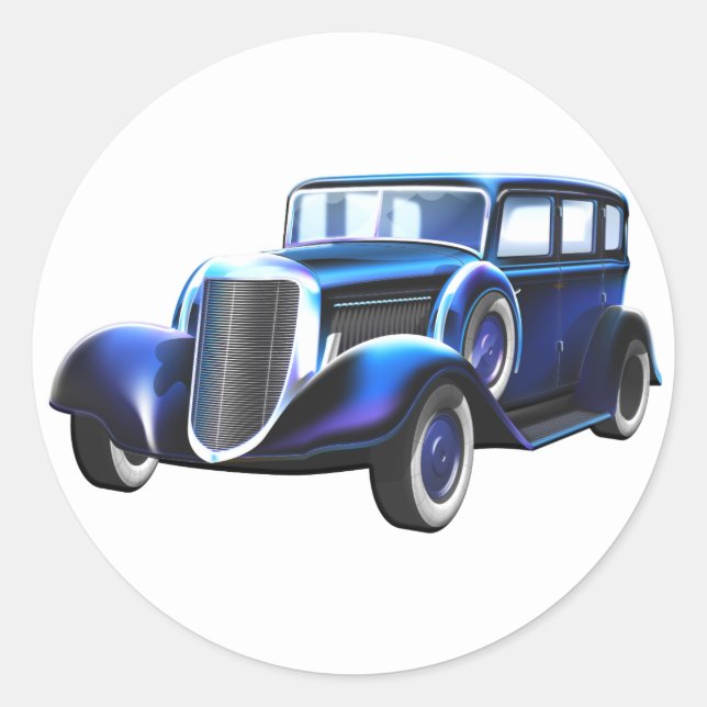 Gangsterkarosserie Runder Aufkleber (Vorderseite)