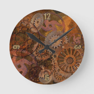 Gangwechsel - Steampunk-Zahnräder Wanduhr