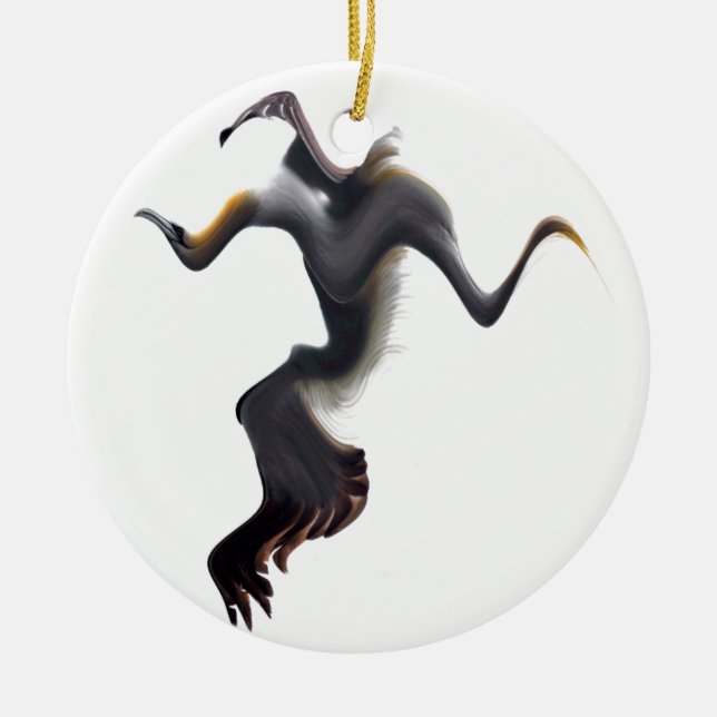 Gannets-Abstrakter Seebird Keramik Ornament (Vorne)