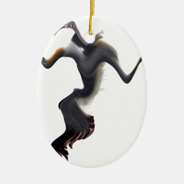 Gannets-Abstrakter Seebird Keramikornament (Vorne)