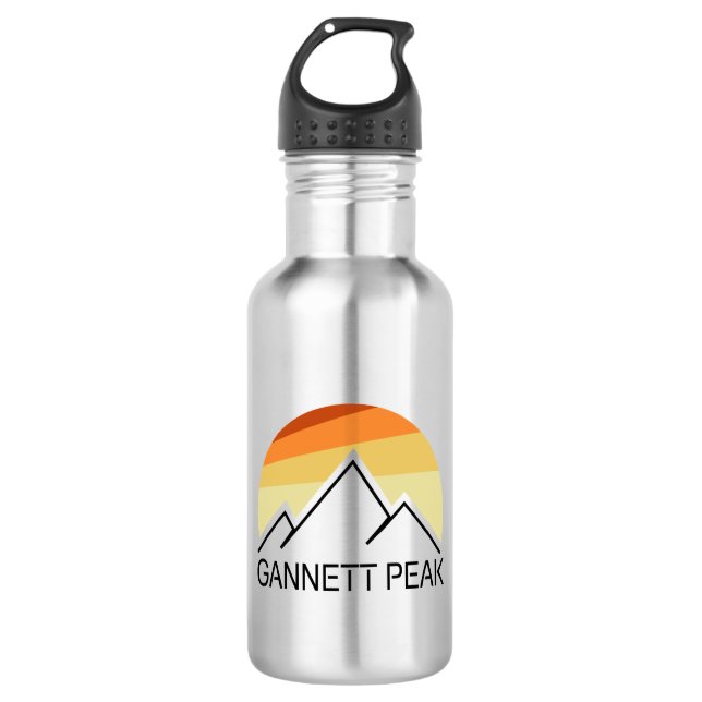 Gannett Peak Retro Edelstahlflasche (Vorderseite)