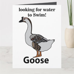 Gans auf der Suche nach Wasser zum Schwimmen Afrik Karte