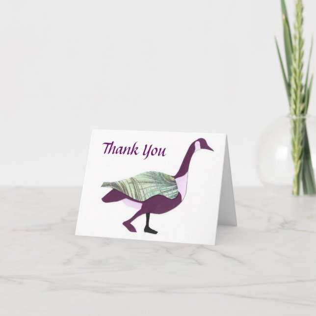 Gans danken Ihnen zu kardieren Dankeskarte (Vorderseite)