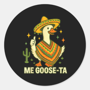 Gans gehen ta cinco de mayo lustiger mexikanischer runder aufkleber
