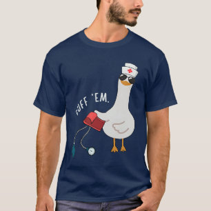Gans Handschellen Krankenschwester Lustig Alberne T-Shirt