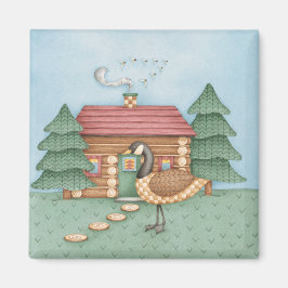 Gans in der Hütte Magnet