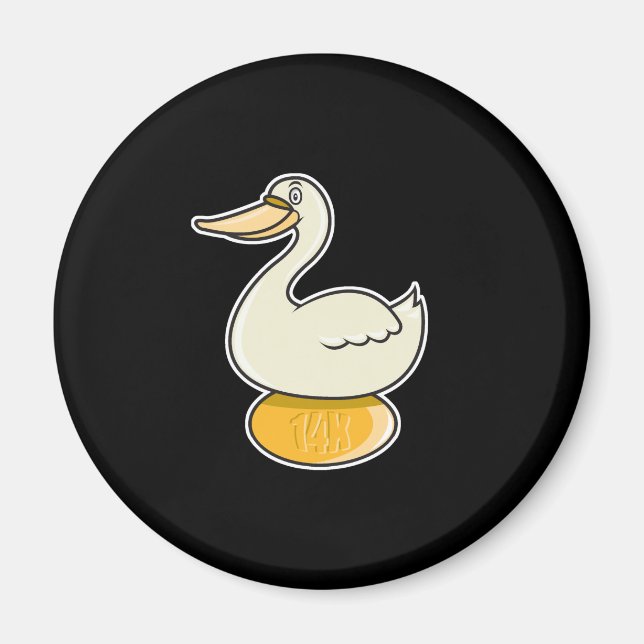 Gans mit goldenen Ei Magnet (Vorne)
