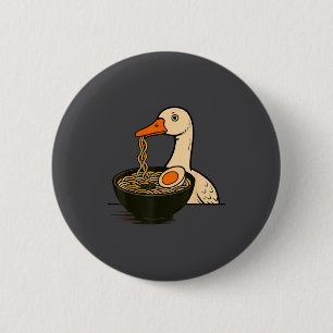 Gans Ramen Anime Kawaii Katze isst Ramen Nudeln Button