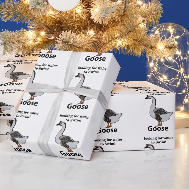 Gans sucht nach Wasser für schwimmende afrikanisch Geschenkpapier (Feiertage)
