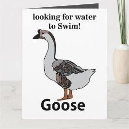 Gans sucht nach Wasser für schwimmende afrikanisch Karte