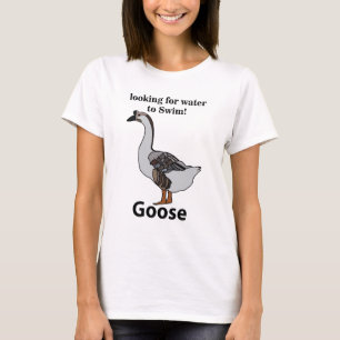 Gans sucht nach Wasser für schwimmende afrikanisch T-Shirt