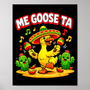 Gans ta lustige Gans Wortspiel Fiesta Humor Cinco Poster